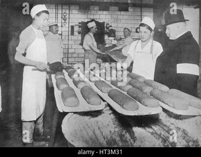 'An inspector visiting a Berlin bakery', 1915.  Artist: Unknown. Stock Photo