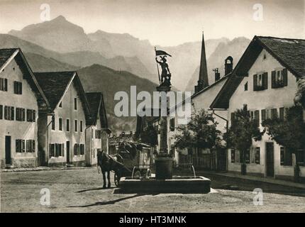 'Partenkirchen, Floriansplatz', 1931. Artist: Kurt Hielscher. Stock Photo