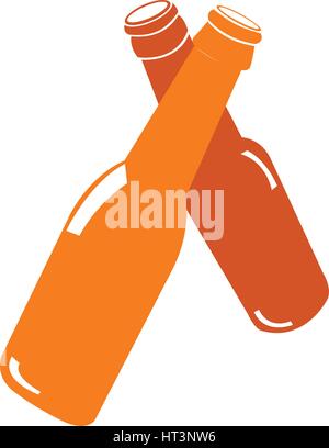 Isolated beer bottles Stock Vector