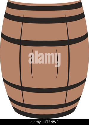 Isolated beer barrel Stock Vector