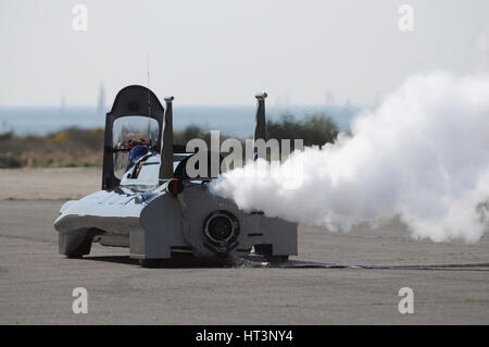 British Steam Car Challenge testing at Thorney Island Artist: Unknown. Stock Photo