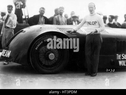 Sunbeam 1000hp World Land speed record attempt at Daytona 1927 Artist: Unknown. Stock Photo