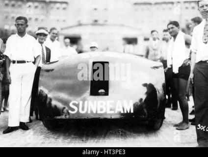 Sunbeam 1000hp World Land speed record attempt at Daytona 1927 Artist: Unknown. Stock Photo