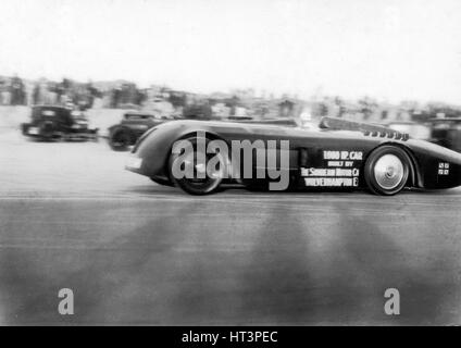 Sunbeam 1000hp World Land speed record attempt at Daytona 1927 Artist: Unknown. Stock Photo