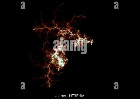 Orange lightning design. Abstract background. Isolated on black background. Stock Photo