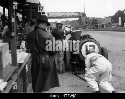 1933 Ulster TT, MG Magnette K3 Nuvolari Artist: Unknown. Stock Photo