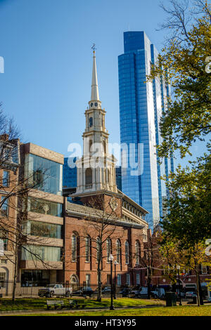 Park Street Church - Boston, Massachusetts, USA Stock Photo