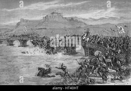 'The Battle of Stirling Bridge', 11 September 1297, (c1880). Artist: Unknown. Stock Photo