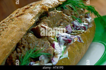 Southern Barbecue Beef  Sandwiches. american cuisine Stock Photo