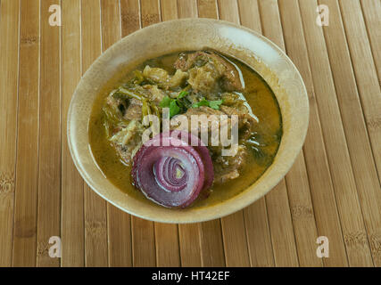 Ethiopian Lamb Onion Stew  - Awaze Tibs.African cuisine Stock Photo