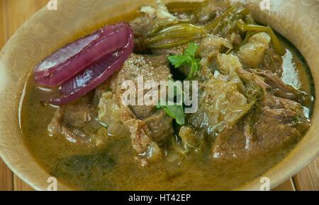 Ethiopian Lamb Onion Stew  - Awaze Tibs.African cuisine Stock Photo