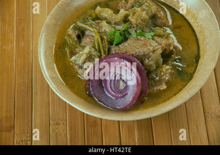 Ethiopian Lamb Onion Stew  - Awaze Tibs.African cuisine Stock Photo