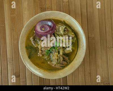 Ethiopian Lamb Onion Stew  - Awaze Tibs.African cuisine Stock Photo