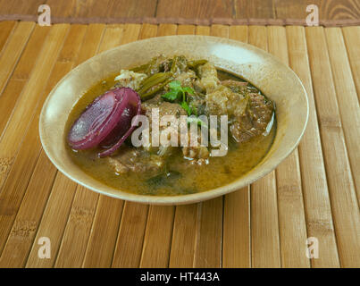 Ethiopian Lamb Onion Stew  - Awaze Tibs.African cuisine Stock Photo