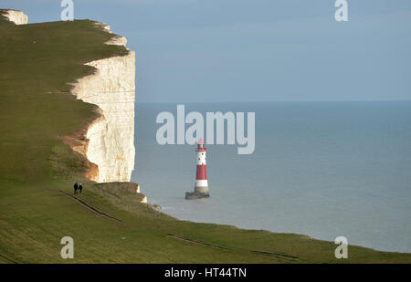 Beachy Head light house, near Eastbourne, East Sussex. UK Stock Photo