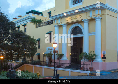 HOTEL EL CONVENTO PLAZA DE LA CATEDRAL OLD SAN JUAN PUERTO RICO Stock Photo