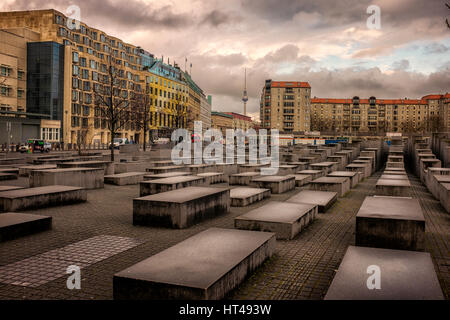 Berlin,Germany.Memorial to the Murdered Jews of Europe Stock Photo