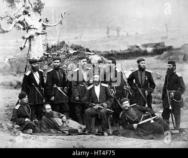Georgian militiamen in the 1877-78 Russo-Turkish war Stock Photo