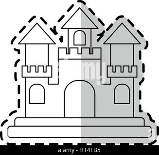 castle cartoon icon image  Stock Vector