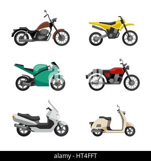Motorcycles and scooters Stock Vector
