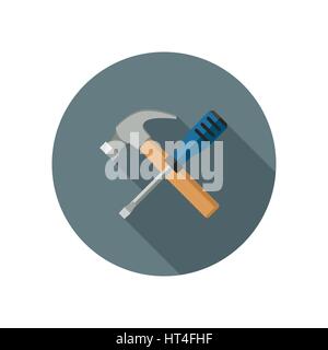 Hammer and screwdriver Stock Vector