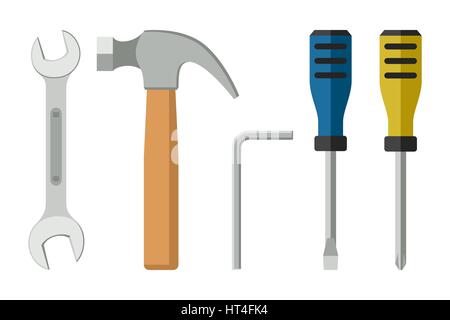 Tools flat icon Stock Vector