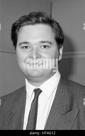 Jeremy Galbraith, Conservative party Prospective Parliamentary Candidate for Newham North East, attends a photo call in London, England on December 12, 1990. Stock Photo