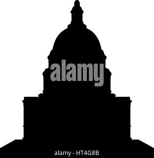 Capitol icon illustrated on a white background in vector Stock Vector