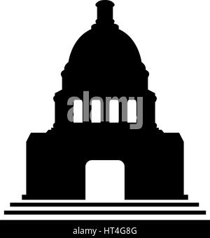 Capitol icon illustrated on a white background in vector Stock Vector