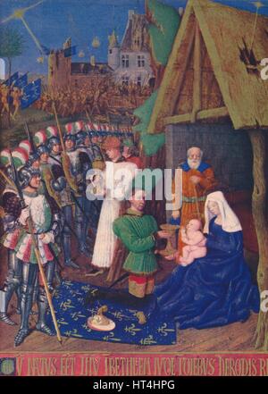 'The Adoration of the Magi', c1455, (1939). Artist: Jean Fouquet. Stock Photo