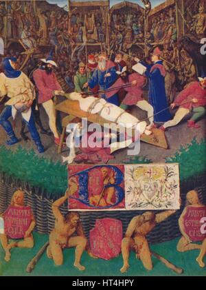 'The Martyrdom of St. Apolline', c1455, (1939). Artist: Jean Fouquet. Stock Photo