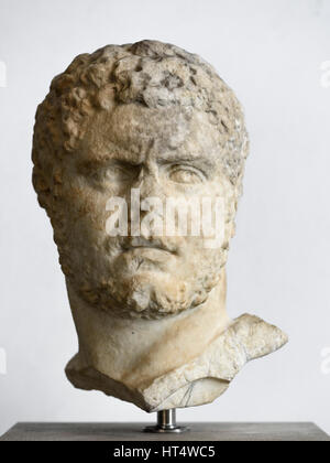 Rome. Italy. Portrait bust of Roman Emperor Caracalla (188-217 AD). Palazzo Massimo alle Terme. Museo Nazionale Romano. Stock Photo