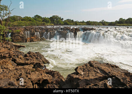 Sioma Falls (Ngonye Falls) at Sioma Ngwezi national park in western ...