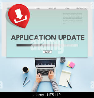 Application Update Download Concept Stock Photo