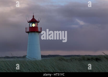 Lighthouse List-West, Ellenbogen, Sylt, North Frisia, Schleswig-Holstein, Germany Stock Photo