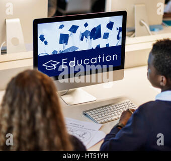 Academy Certification Curriculum School Icon Stock Photo