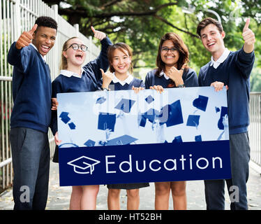 Academy Certification Curriculum School Icon Stock Photo