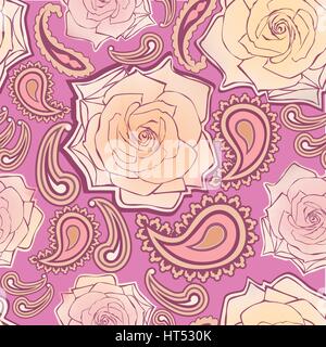 Floral seamless pattern. Flower background. Ornamental texture Stock Vector