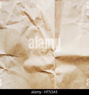 Creased craft paper texture Stock Photo