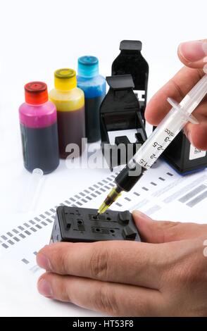 ink cartridge. of refill inkjet for print Stock Photo - Alamy