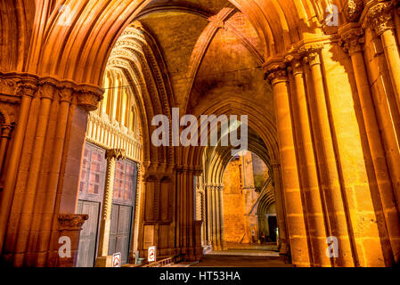 Cloister of the famous Selimiye Mosque, formerly Saint Sophie Cathedral. Nicosia, Cyprus Stock Photo