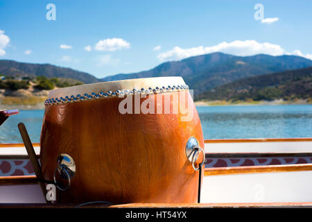 Dragon Boat Drum close up. Stock Photo