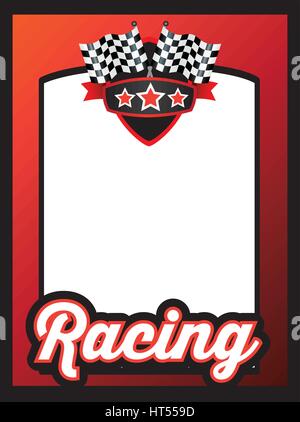 advert, poster or marketing template for motorsports poster Stock Vector