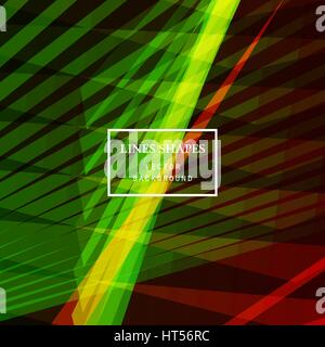 Modern technology striped abstract background with copy space vector. Red green geometric grid stripes direct lines dynamic for presentation, banner,  Stock Vector