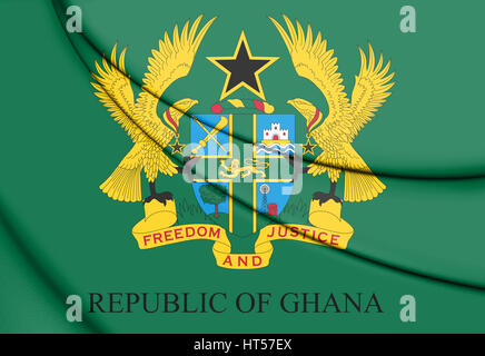 Seal of Ghana. 3D Illustration. Stock Photo