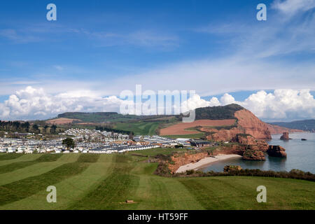 Ladram Bay and Holiday Park Devon Stock Photo