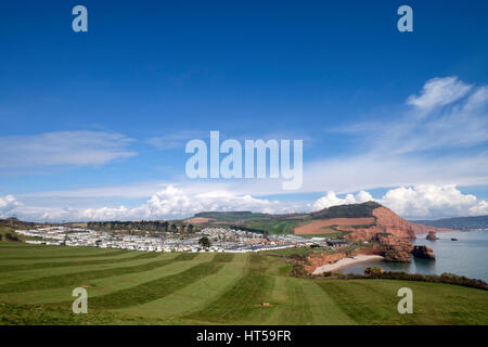 Ladram Bay and Holiday Park Devon Stock Photo