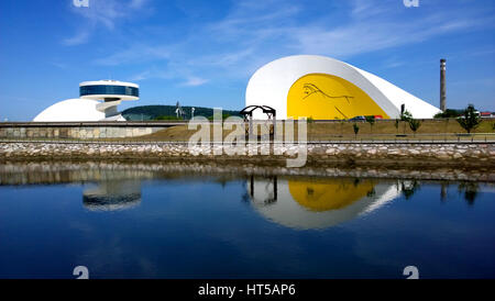 View of Niemeyer Center building, in Aviles, Spain Stock Photo