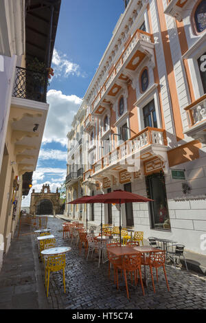 Balconies of Calle del Cristo, Old San Juan, Puerto Rico Stock Photo ...