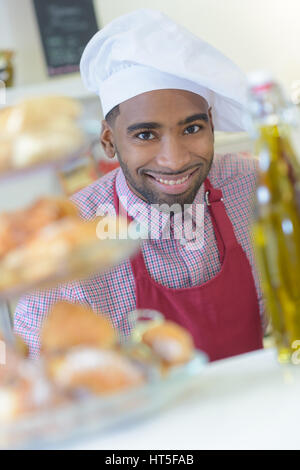 portrait male chef Stock Photo